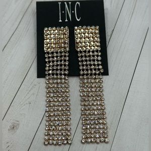 Brand New INC International Concepts Goldtone/Crystal Earrings